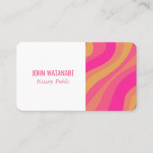 Farbenfrohe Kurven Retro Minimalistische Streifen Visitenkarte (Vorderseite)