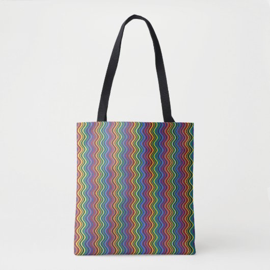 Farbenfrohe Kurven Tasche (Vorderseite)