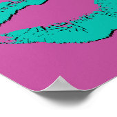 Farbenfrohe Kusslippen Poster (Ecke)
