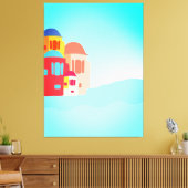 Farbenfrohe Küstenlandschaft Leinwanddruck (Insitu (Wohnzimmer))