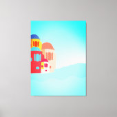 Farbenfrohe Küstenlandschaft Leinwanddruck (Vorderseite)