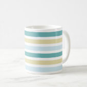 Farbenfrohe Küstenmeer Streifen Kaffeetasse (VorderseiteRechts)