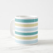 Farbenfrohe Küstenmeer Streifen Kaffeetasse (Vorderseite Links)