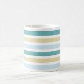 Farbenfrohe Küstenmeer Streifen Kaffeetasse (Mittel)