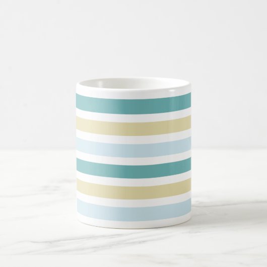 Farbenfrohe Küstenmeer Streifen Kaffeetasse (Mittel)