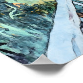 Farbenfrohe Küstenstrasse und Strandhäuser Poster (Ecke)