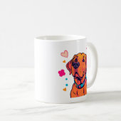 Farbenfrohe Labrador Hunde Kunst Kaffeetasse (VorderseiteRechts)