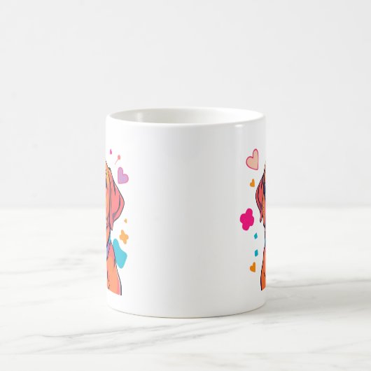 Farbenfrohe Labrador Hunde Kunst Kaffeetasse (Mittel)