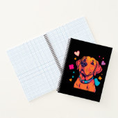 Farbenfrohe Labrador Hunde Kunst Notizblock (Innenseite)