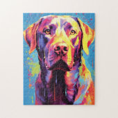 Farbenfrohe Labrador Puzzle (Vertikal)