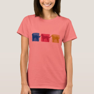 Farbenfrohe Labrador Retriever Silhouetten T-Shirt
