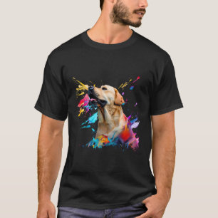 Farbenfrohe Labrador-Splashes Abstrakte Kunst D T-Shirt