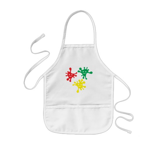 Farbenfrohe Lächelfarben Kinderschürze (Vorne)