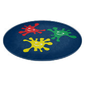 Farbenfrohe Lächelfarben Schneidebrett (Ecke)