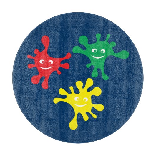 Farbenfrohe Lächelfarben Schneidebrett (Vorderseite)