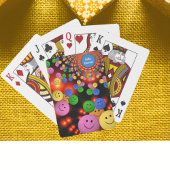 Farbenfrohe LächelGesichte & Niedliche Glückssträh Spielkarten