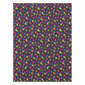 Farbenfrohe Lächeln Balloons schwarz Tischdecke (Vorderseite)