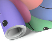 Farbenfrohe Lächeln Emoticon Faces Muster Abschlus Geschenkpapier (Rolleneckpunkt)