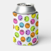 Farbenfrohe lächelnde Emoji-Gesichter Dosenkühler (Kanne Rückseite)