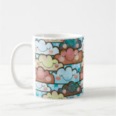 Farbenfrohe lächelnde Wolken Kaffeetasse (Links)