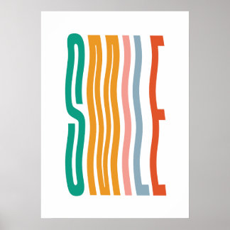 Farbenfrohe Lächelung Kinderzimmer Poster