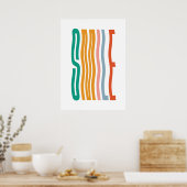 Farbenfrohe Lächelung Kinderzimmer Poster (Küche)
