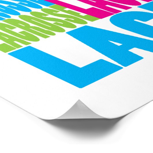 Farbenfrohe Lacrosse Poster (Ecke)