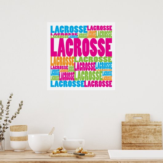Farbenfrohe Lacrosse Poster (Küche)