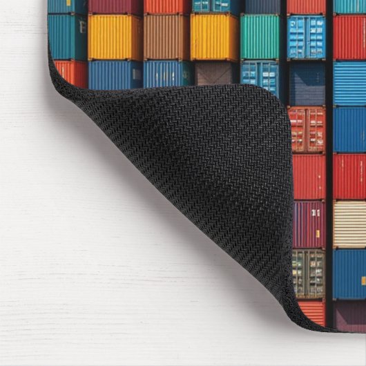 Farbenfrohe Ladung: Containernetz für die industri Mousepad (Ecke)