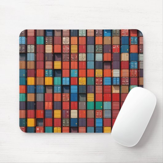 Farbenfrohe Ladung: Containernetz für die industri Mousepad (Mit Mouse)