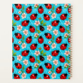 Farbenfrohe Ladybug-Muster mit Blume Planer (Rückseite)