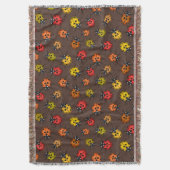 Farbenfrohe Ladybugs auf braun Decke (Vorderseite Vertikal)