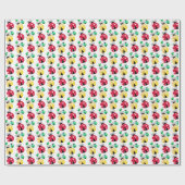Farbenfrohe Ladybugs Musterpapier Geschenkpapier (Flach)
