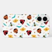 Farbenfrohe Ladybugs und Bienen Case-Mate iPhone Hülle (Rückseite (Horizontal))