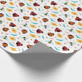 Farbenfrohe Ladybugs und Bienen Geschenkpapier (Ecke)