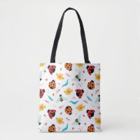 Farbenfrohe Ladybugs und Bienen