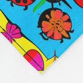 farbenfrohe Ladybugs und Blume Fleecedecke (Ecke)