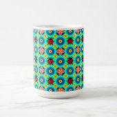 farbenfrohe Ladybugs und Blume Kaffeetasse (Mittel)