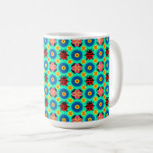 farbenfrohe Ladybugs und Blume Kaffeetasse (VorderseiteRechts)