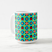farbenfrohe Ladybugs und Blume Kaffeetasse (Vorderseite Links)
