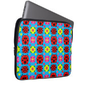 farbenfrohe Ladybugs und Blume Laptopschutzhülle (Vorne Rechts)