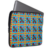 farbenfrohe Ladybugs und Blume Laptopschutzhülle (Vorne Rechts)