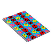 farbenfrohe Ladybugs und Blume Notizblock (Rechte Seite)