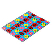 farbenfrohe Ladybugs und Blume Notizblock (Linke Seite)