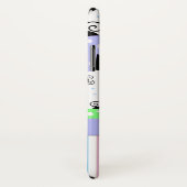 Farbenfrohe Ladybugs und Streifen Case-Mate iPhone Hülle (Hinten/Rechts)