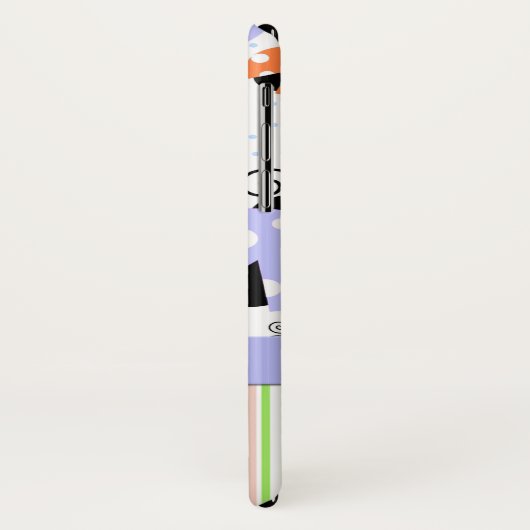 Farbenfrohe Ladybugs und Streifen Case-Mate iPhone Hülle (Hinten/Links)