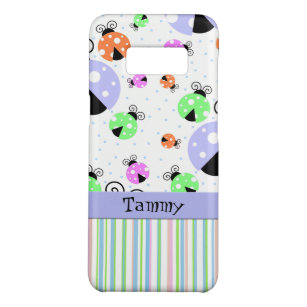 Farbenfrohe Ladybugs und Streifen Case-Mate Samsung Galaxy S8 Hülle