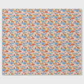 Farbenfrohe Landschaft, Berge, Seen, nahtlos. Geschenkpapier (Flach)