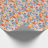 Farbenfrohe Landschaft, Berge, Seen, nahtlos. Geschenkpapier (Ecke)