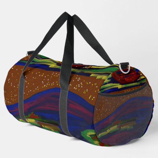 Farbenfrohe Landschaft Duffel Tasche (Rechte Ecke)